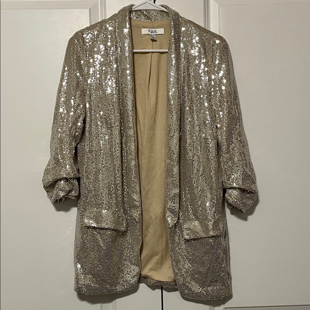 C by One Sparkling Sequin Blazer
